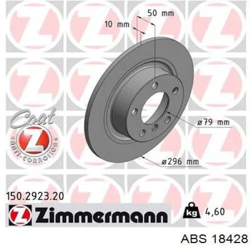 Задний тормозной диск ABS 18428 цена, от 40.61 USD