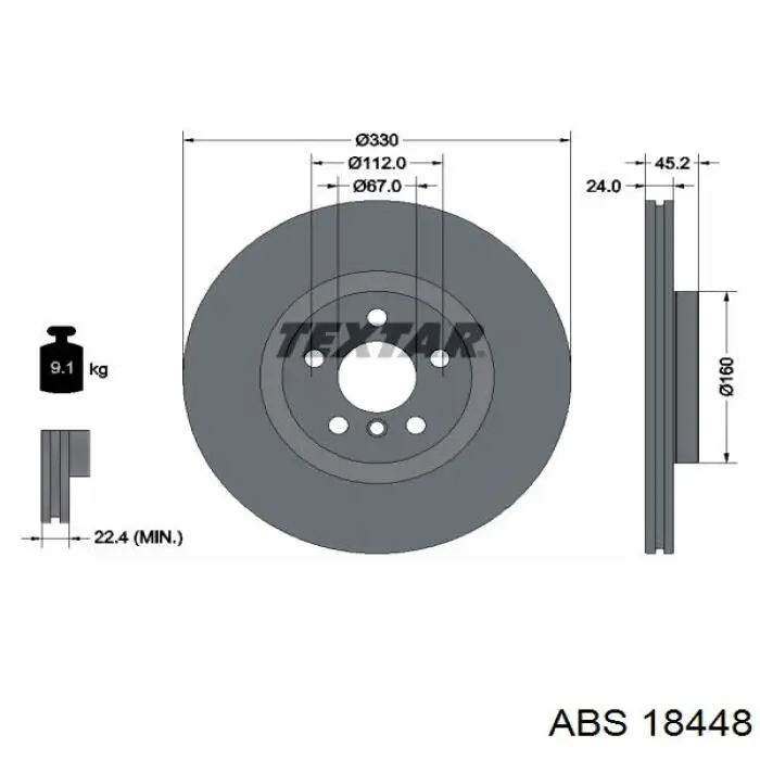 Купить 18448 ABS Ротор тормозной