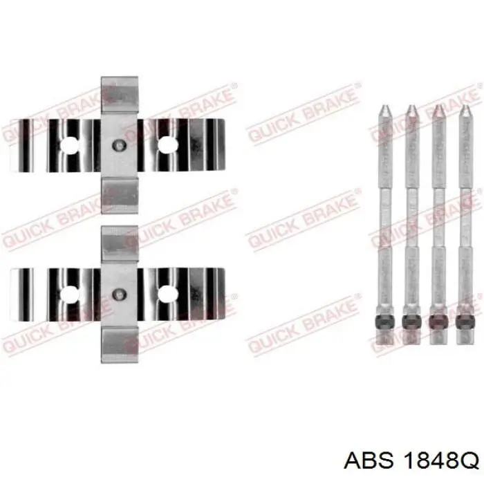 1848Q ABS комплект пружинок крепления дисковых колодок передних