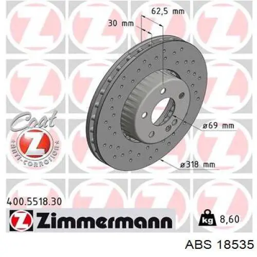 Передние тормозные диски ADBP430087 Blue Print