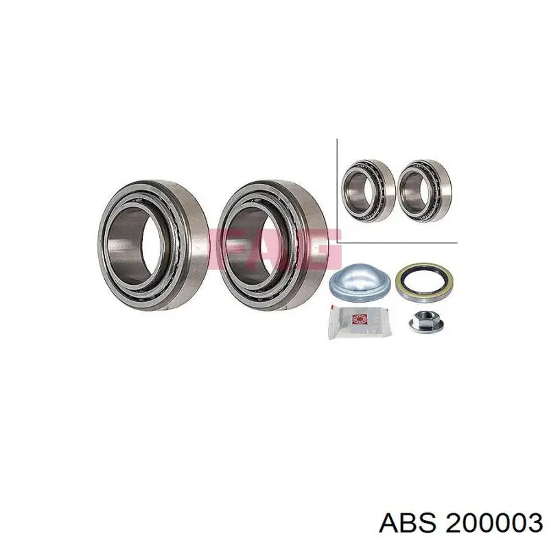 Ступичный подшипник передний ABS 200003