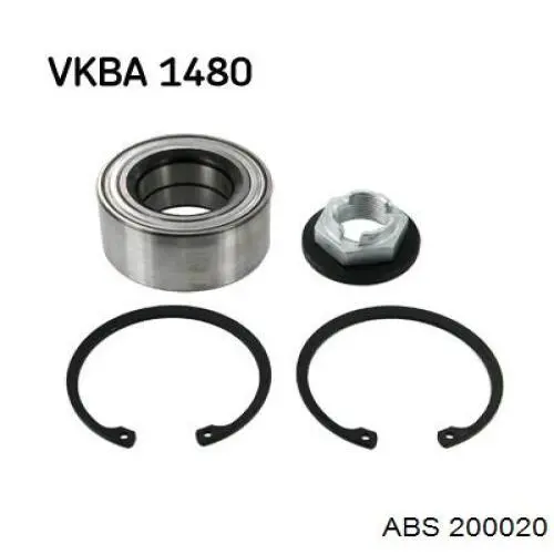 Ступичный подшипник передний ABS 200020