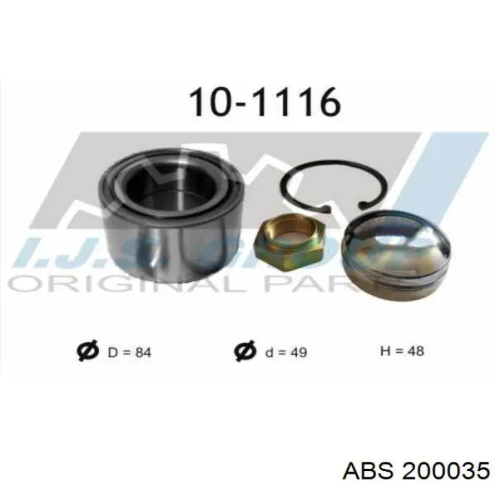 Подшипник ступицы 200035 ABS