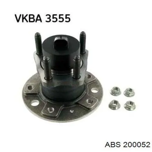 Cubo de rueda trasero 200052 ABS