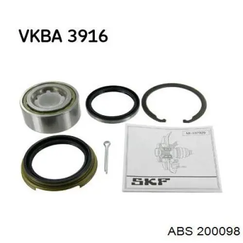 Комплект подшипника ступицы колеса ABS 200098 цена, от 18.24 USD