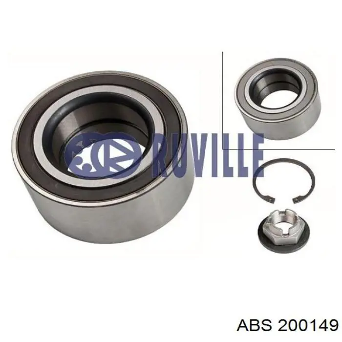 Купить 200149 ABS Подшипник передней ступицы
