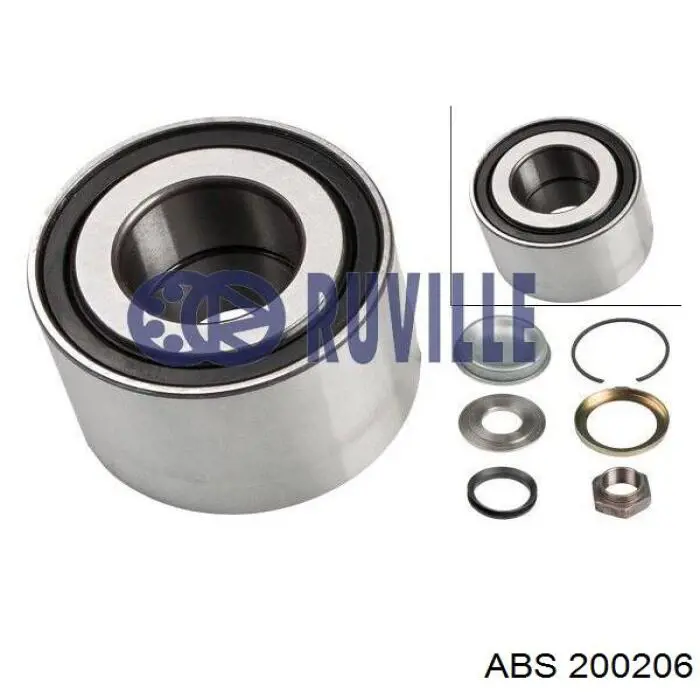 Подшипники задней ступицы ABS 200206 цена, от 15.32 USD