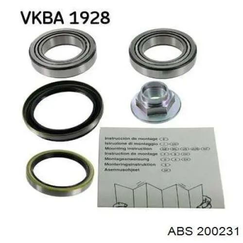 Купить 200231 ABS Подшипник передней ступицы