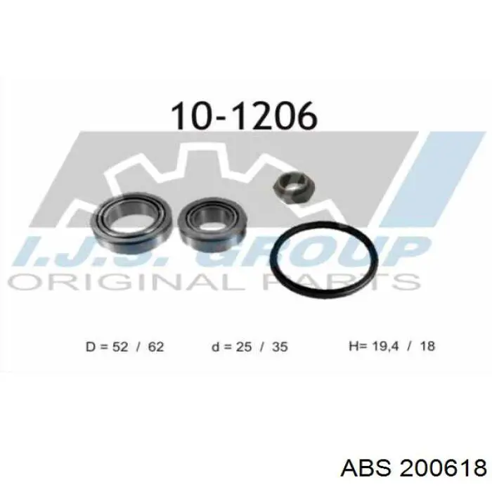 Подшипники задней ступицы ABS 200618 цена, от 14.09 USD