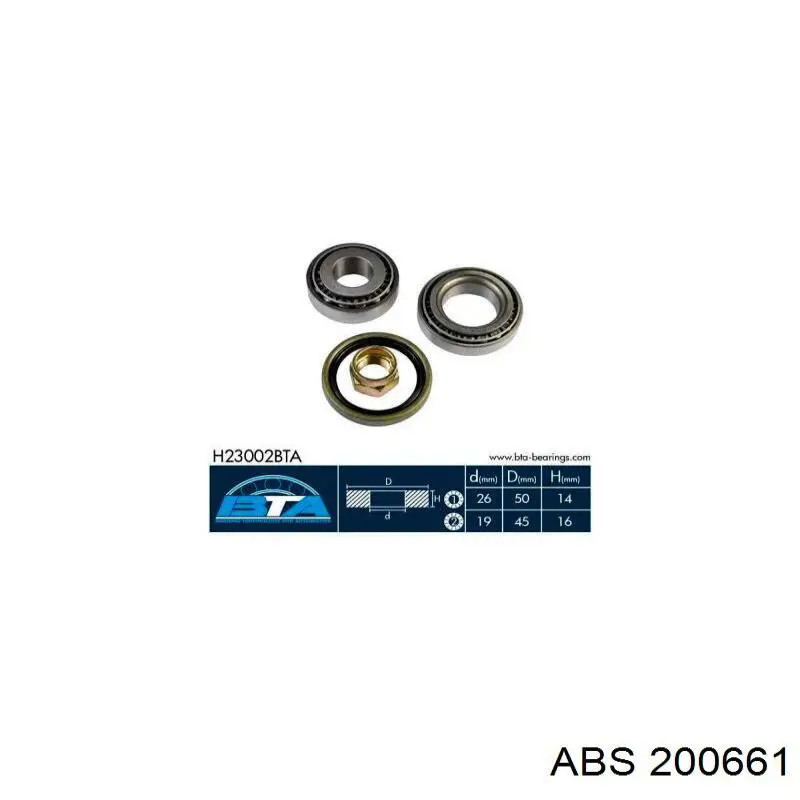 Купить 200661 ABS Подшипник задней ступицы