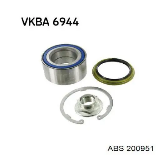 Комплект подшипника ступицы колеса ABS 200951 цена, от 21.63 USD