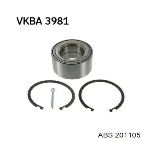 Комплект подшипника ступицы колеса ABS 201105 цена, от 15.18 USD