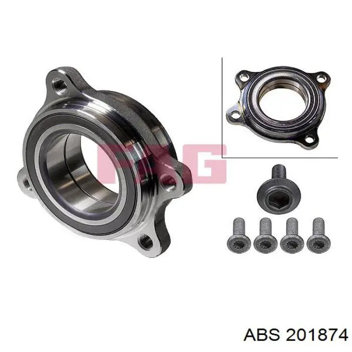 Комплект подшипника ступицы колеса ABS 201874 цена, от 40.61 USD