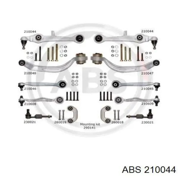 Стойки и рычаги подвески ABS 210044 цена, от 33.86 USD
