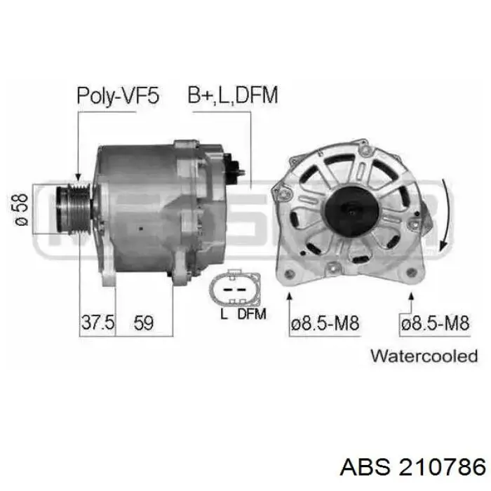 Купить 210786 ABS Нижний правый рычаг передней подвески