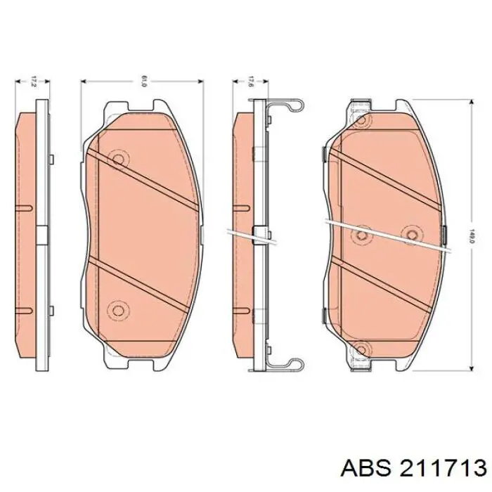 Рычаг задней подвески нижний правый 211713 ABS