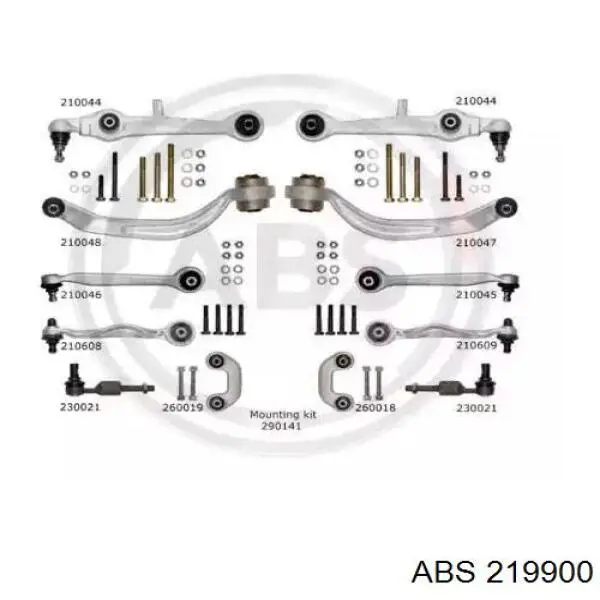 219900 ABS комплект рычагов передней подвески