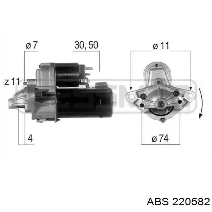 Рулевой наконечник 220582 ABS