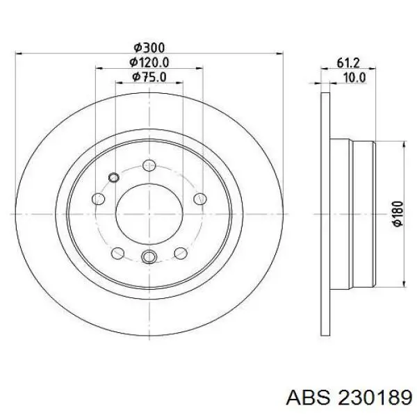 Накінечник рульової тяги, зовнішній 230189 ABS