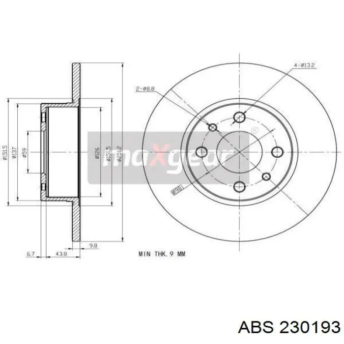 Купить 230193 ABS Наконечник рулевой тяги, внешний