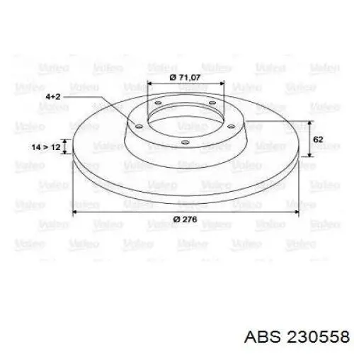 Купить 230558 ABS Наконечник рулевой тяги, внешний