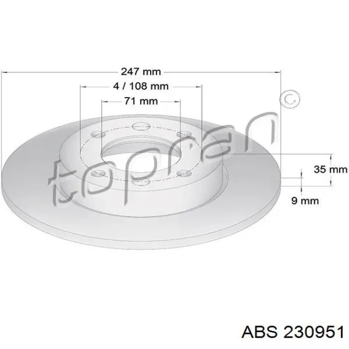 Рулевой наконечник ABS 230951 цена, от 18.35 USD