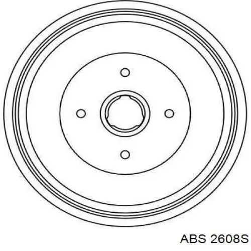 Барабан тормозной задний ABS 2608S цена, от 50.34 USD