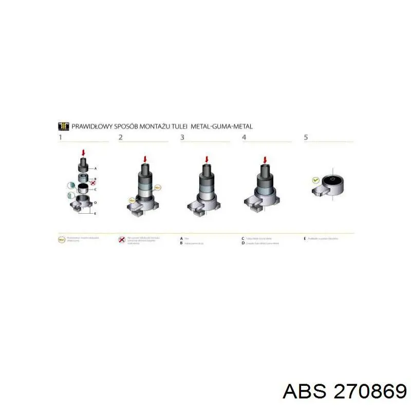 Сайлентблок цапфы задней 270869 ABS