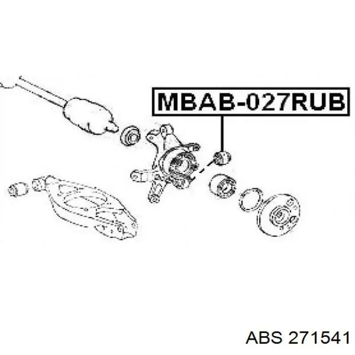 Купить 271541 ABS Сайлентблок нижний передней подвески