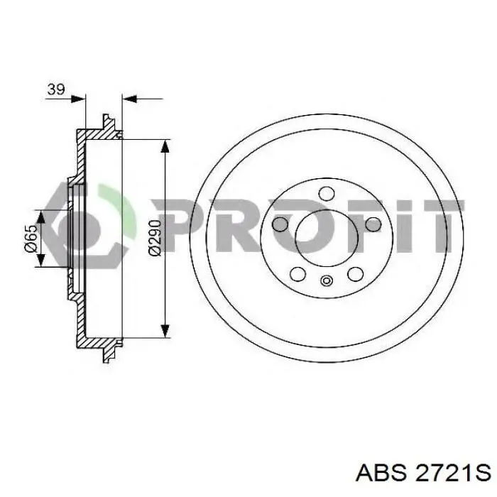 Тормозной барабан 2721S ABS