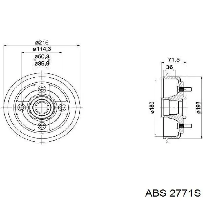 Купить 2771S ABS Тормозной барабан