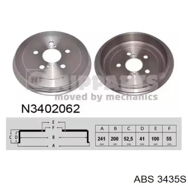 Барабан тормозной задний ABS 3435S цена, от 24.84 USD