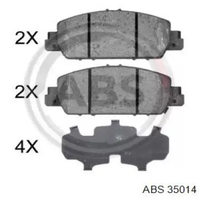 Передние тормозные колодки 35014 ABS