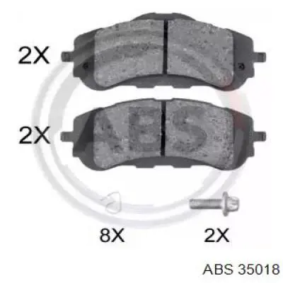 35018 ABS Колодки передние