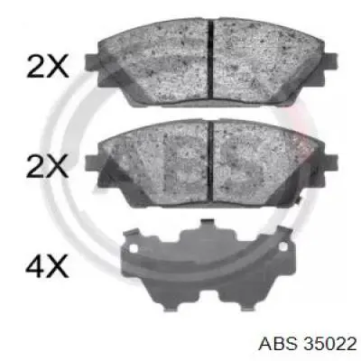 35022 ABS колодки тормозные передние дисковые