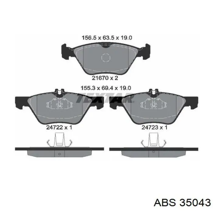 Колодки ABS 35043 цена, от 34.65 USD