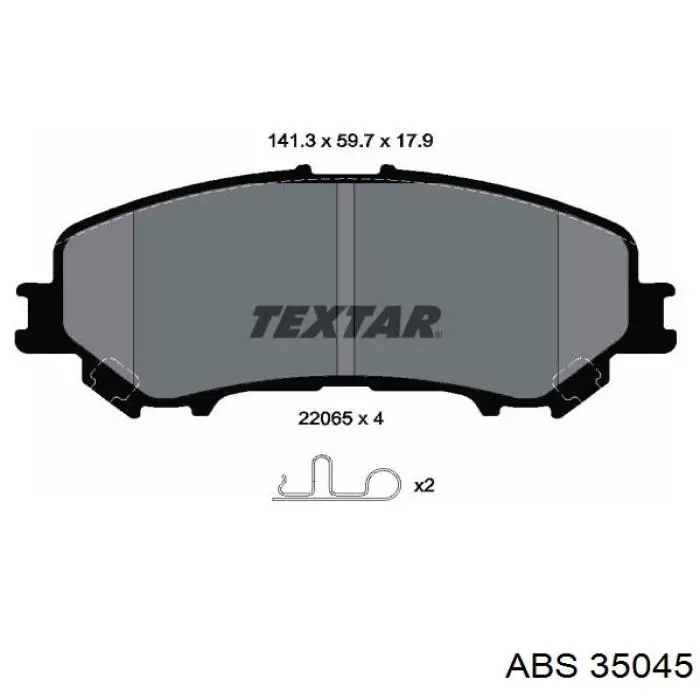 Передние тормозные колодки 35045 ABS