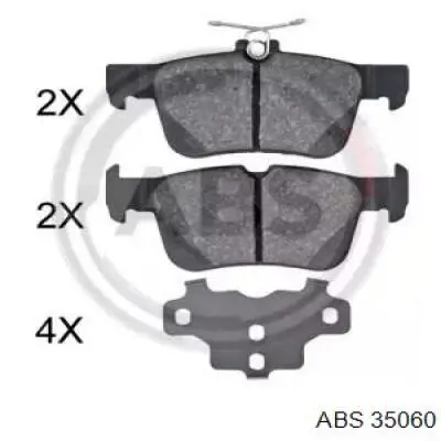Купить 35060 ABS Колодки тормозные задние, дисковые
