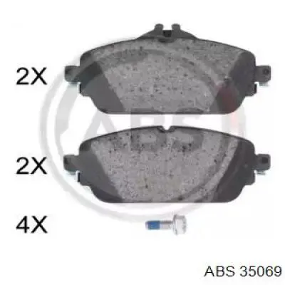 Передние тормозные колодки 35069 ABS