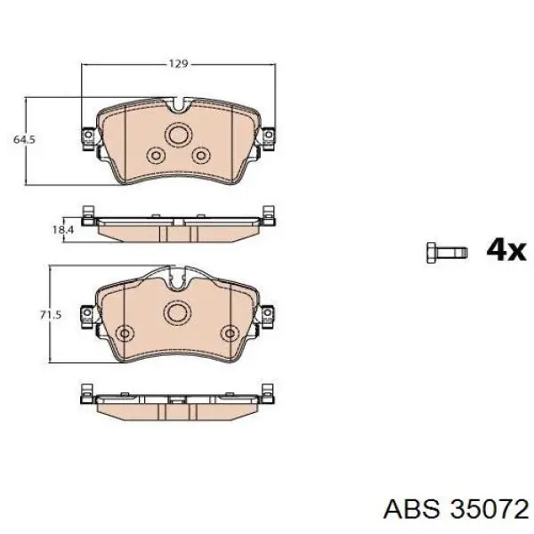 Колодки ABS 35072 цена, от 22.60 USD