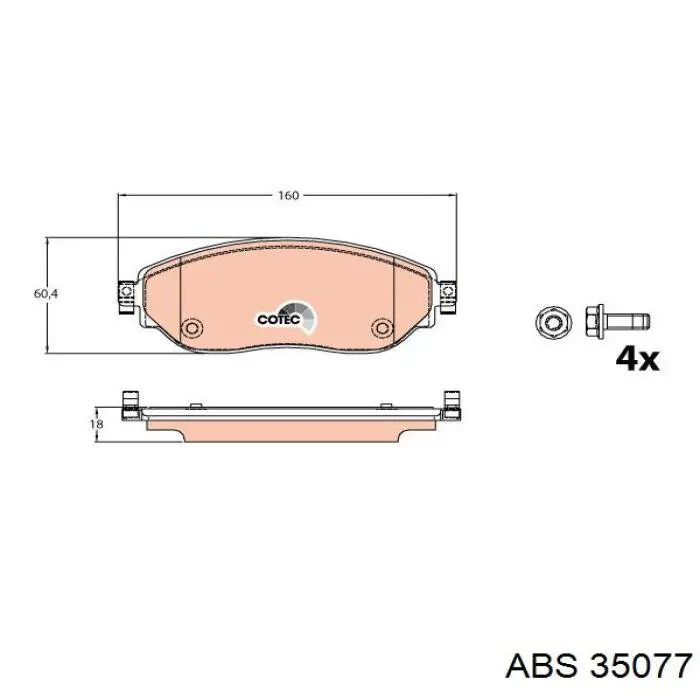 Колодки ABS 35077 цена, от 26.05 USD