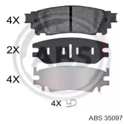 Задние тормозные колодки 35097 ABS