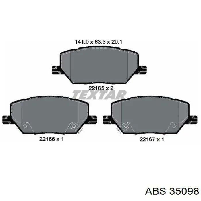 Колодки ABS 35098 цена, от 27.76 USD