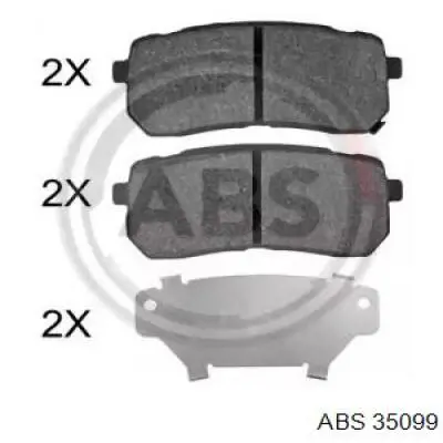 Задние тормозные колодки 35099 ABS