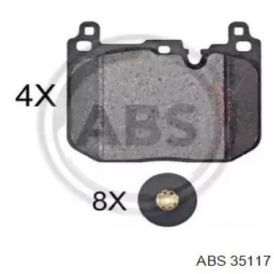 35117 ABS колодки тормозные передние дисковые