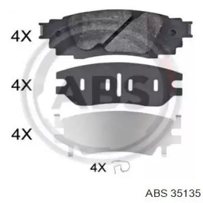 Задние тормозные колодки 35135 ABS