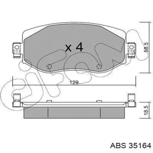 35164 ABS Колодки передние