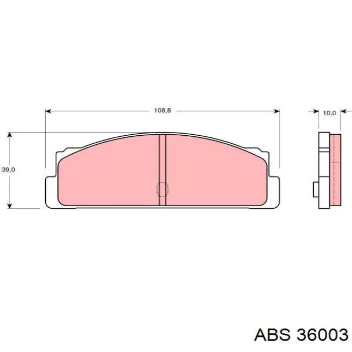 Задние тормозные колодки 36003 ABS