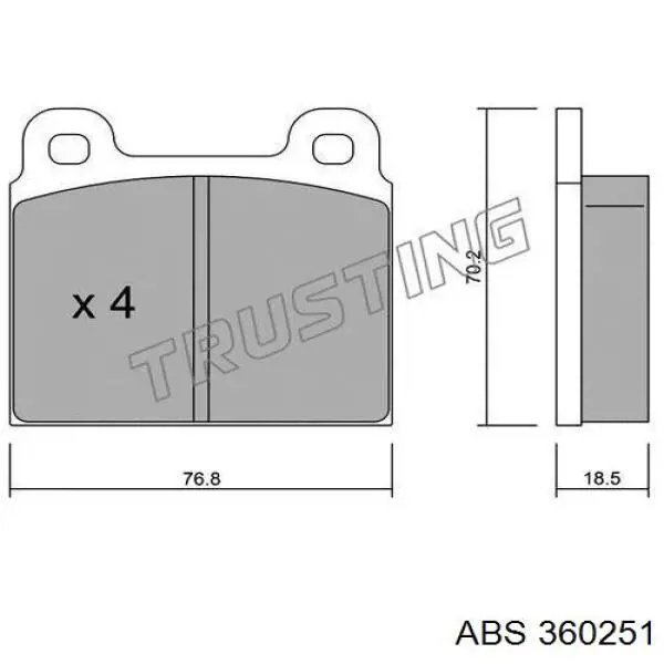 Колодки ABS 360251 цена, от 14.19 USD
