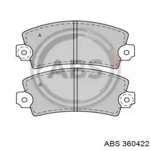 Передние тормозные колодки 360422 ABS